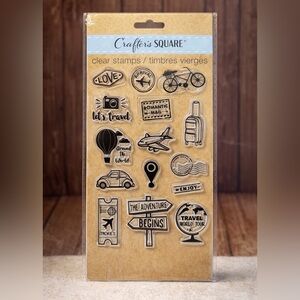 Crafter’s Square Clear Stamps Travel Adventure Scrapbooking Card Making
